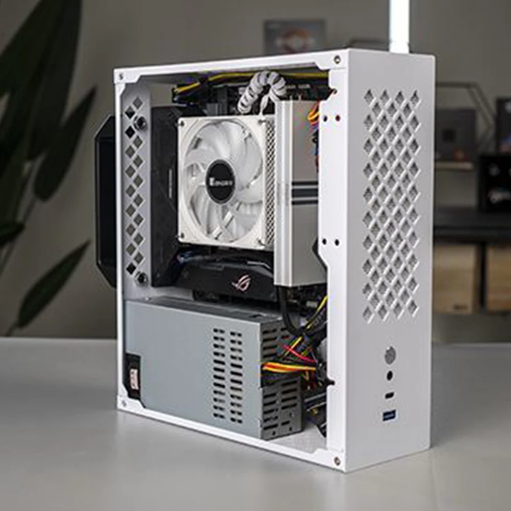 미니 ITX 컴퓨터 케이스 PC 섀시, 데스크탑 게이머 캐비닛, 측면 투명 HTPC 휴대용 게이밍 컴퓨터 케이스, ITX PC 케이스 캐비닛