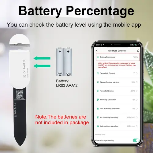 Tuya Zigbee Temperature Humidity Moisture Detector Smart Soil Tester Moisture Sensor Phone App RealTime Monitor for Home Garden - Image 6