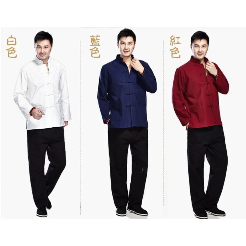 Traditional Chinese Clothing Men Tang Suit Linen Tops Garment Kung Fu Suits Blouse Shirt Hanfu Kungfu Uniform men chinese style shirt