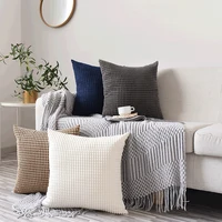Soft Corduroy Corn Grain Cushion Cover 40/45/50/55/60cm Solid Color Throw Pillow Case For Bedroom Sofa Chair Car Home Decorative 1