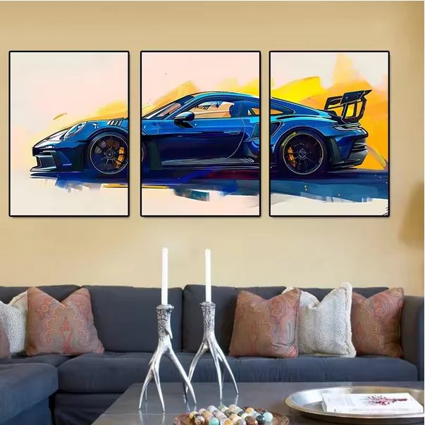 Diamant Stickerei Sportwagen Diamant Malerei Supercar Voll Platz Runde 5D DIY Mosaik Home Dekoration – Detail 4