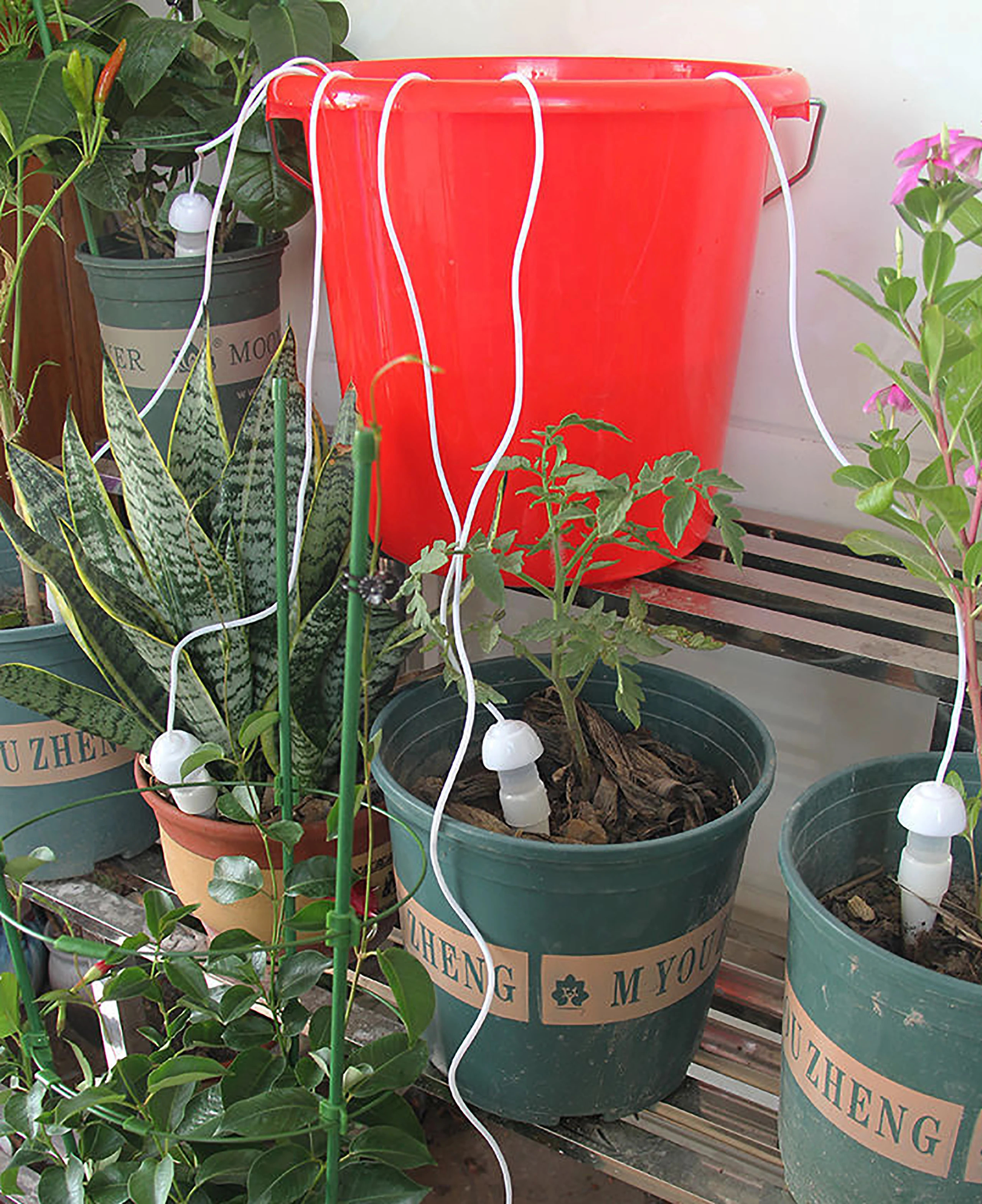 1Pc 2Pcs Ceramic Self Watering Spike Automatic Plant Drip Irrigation Water Stake Pot Plant Flower Root Deep Drip Watering Device