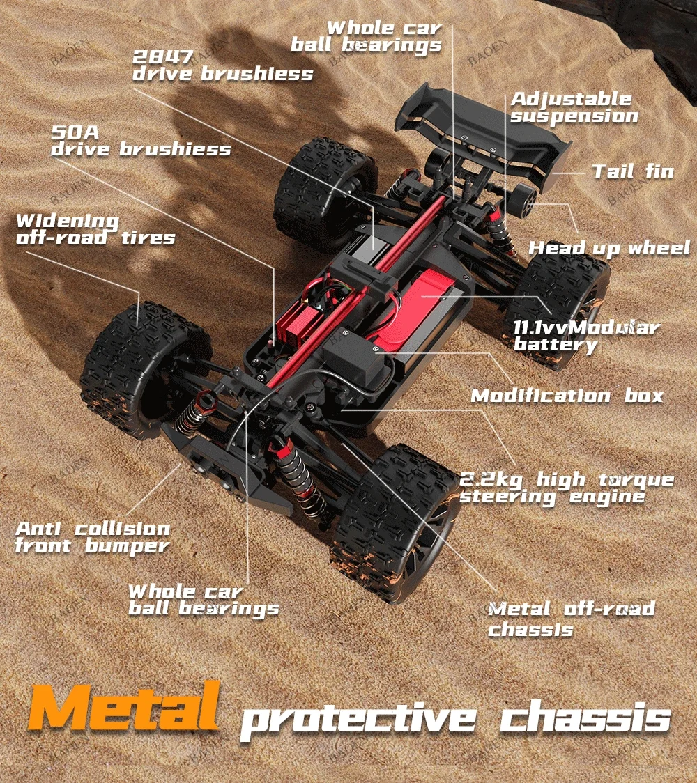 SCY9522PRO 85KM/H High Speed RC Car Brushless 4WD Off-Road Drift Remote Control Car 1:16 Professional Racing Cars SCY9522 50KM/H