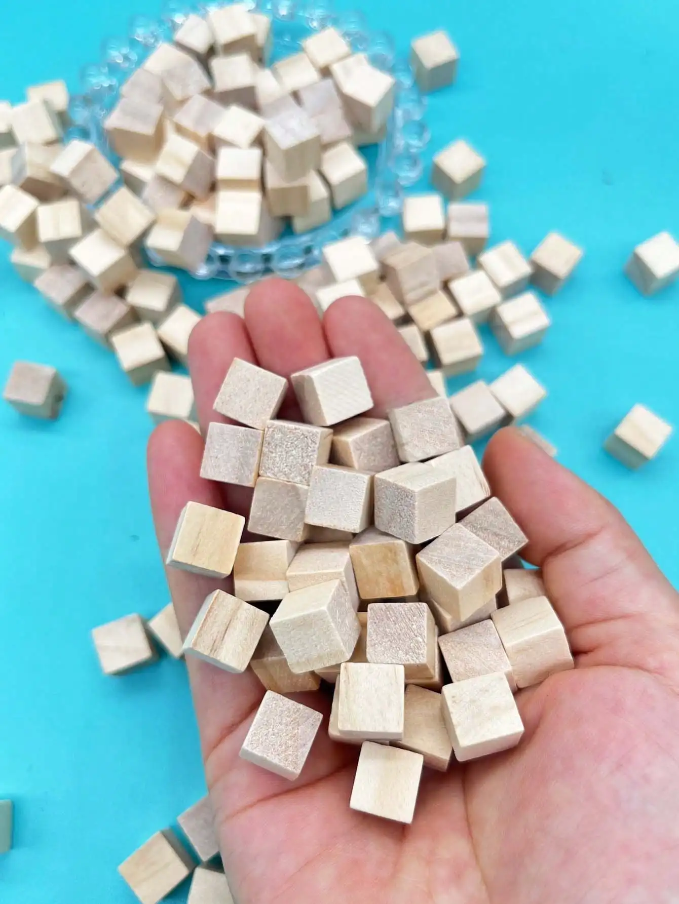 Various Sized Unfinished Wooden Blocks for DIY Crafting and Home Decor