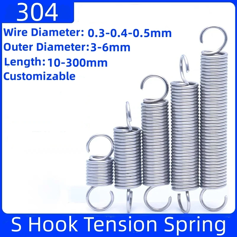 304StainlessSteelSHookTensionCylindroidHelicalPullback