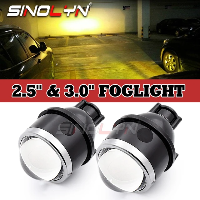 Sinolyn H11 Bi Xenon Fog Lights 2.5/3.0 Inch H8 H9 HID PTF Fog Lenses  Projector Universal Head Lamp Car Lights Car Accessories - AliExpress