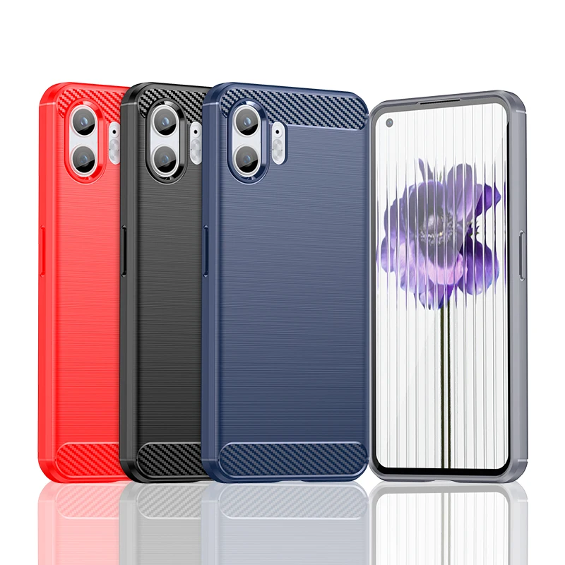 

Carbon Fiber Case For Nothing Phone 2 Case Nothing Phone 2 Cover Coque Shell Fundas Soft Silicone Phone Bumper Nothing Phone 2