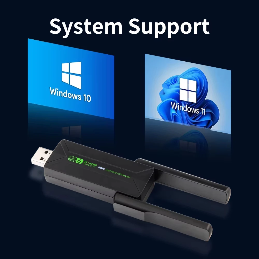 900Mbps USB WiFi Bluetooth Adapter 2 IN 1 Dual Band 2.4G/5GHz Wi-Fi Dongle High-Speed Wireless Network Card For Laptop PC