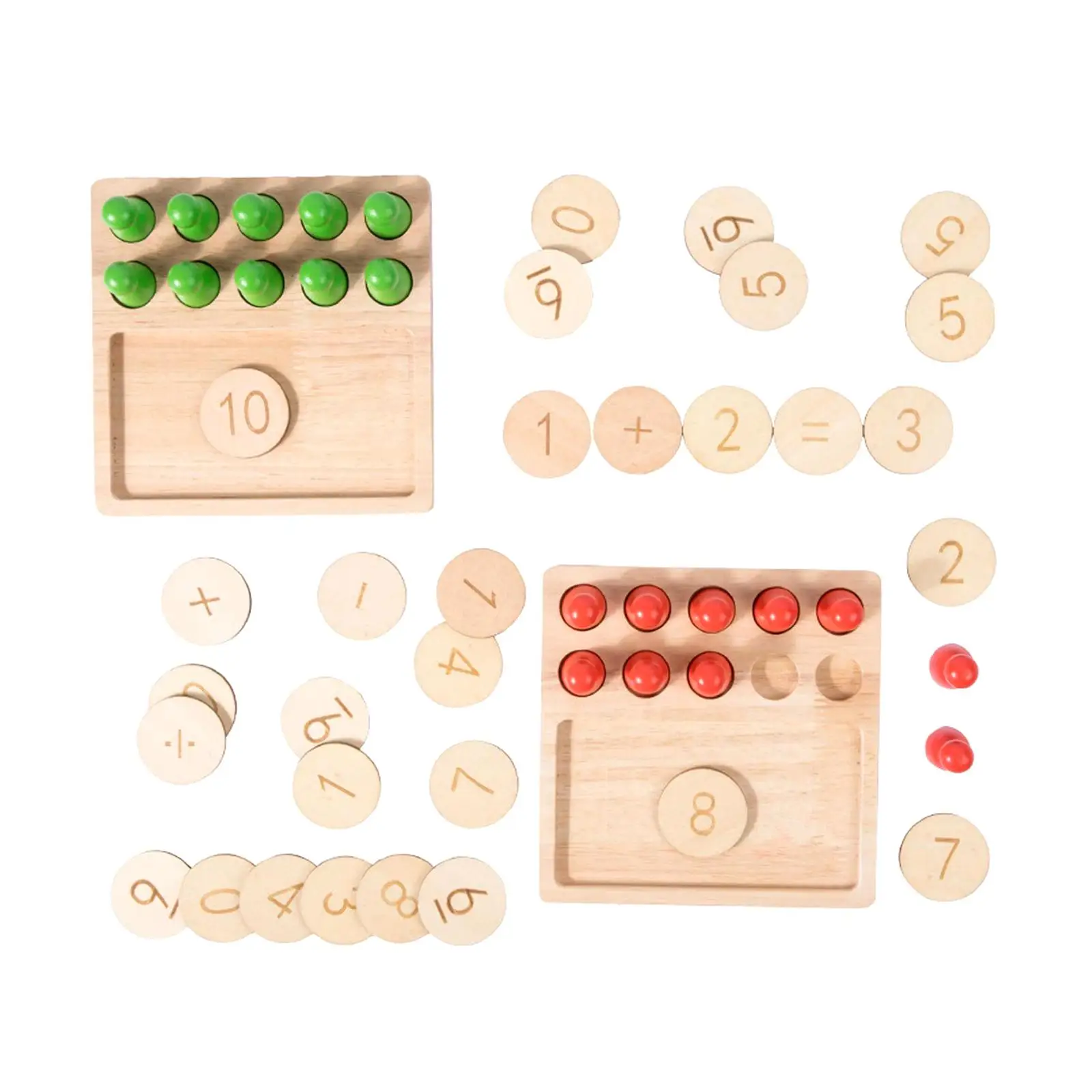 Montessor Toys Counting Numbers Toy Educational Interactive Counting Peg Board Sensory Math Board for Ages 3 4 5 6 Classroom