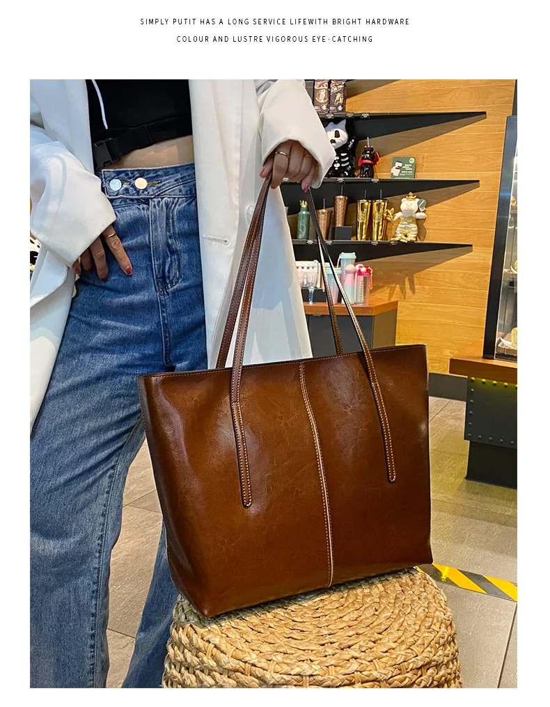 Luxury Women’s Genuine Leather Tote Bag