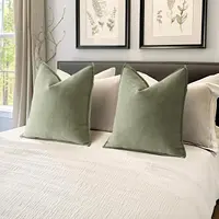 Lot de 2 housses de coussin en chenille douce, luxueux, pour canapé, de ferme, au design élégant, pour la décoration de la maison 2