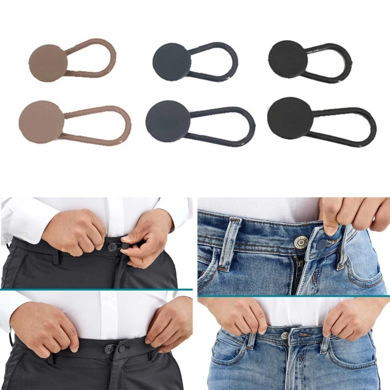 

Pants Extender Buttons Flexible Waist Extenders for Women Pregnancy Men Jeans Skirt Waistband Stretcher Extension Supplies