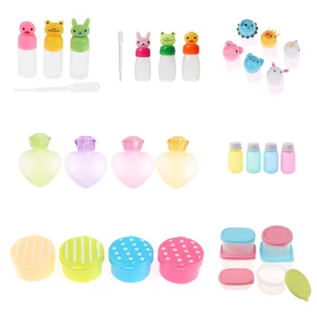 2-10pc Mini Season Sauce Bottle Portable Tomato Ketchup Bottle Salad Dress Container for Bento Lunch Box Kitchen Jars Lunch Box
