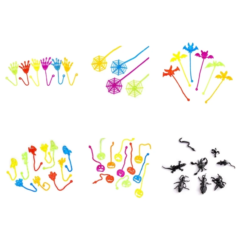 

Stretchy Spiderweb Fidgets Can Stick Wall Glass Tile without Kids Favor