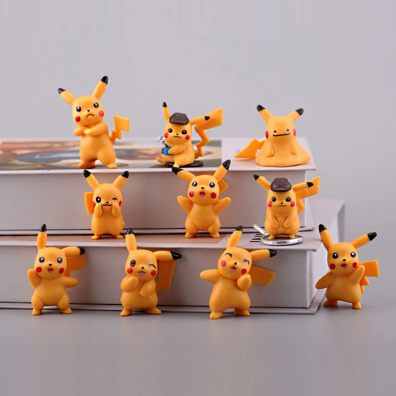 

Pokemon Pikachu Action Figure Model Anime Cartoon Figures Dolls Cars Decoration Cake Accessories Collection Classic Toy Random 1