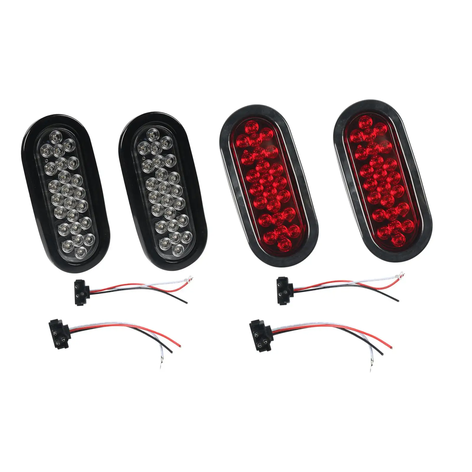 일반 타원형 LED 트레일러 후미등, 간단한 설치 예비 부품, IP68 방수, 0.4A 액세서리, 스톱 턴 테일 램프, 2 개