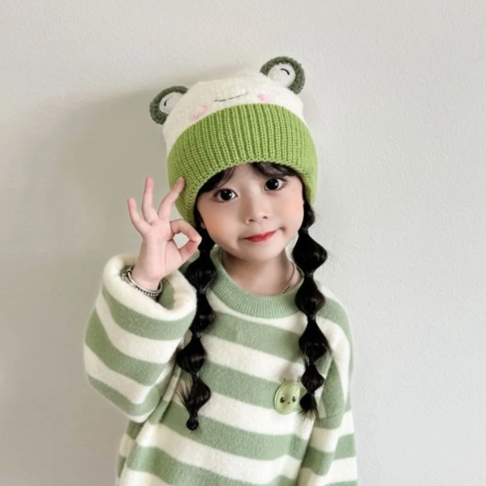 Winter Warm Knitted Polyester Hat for Kids