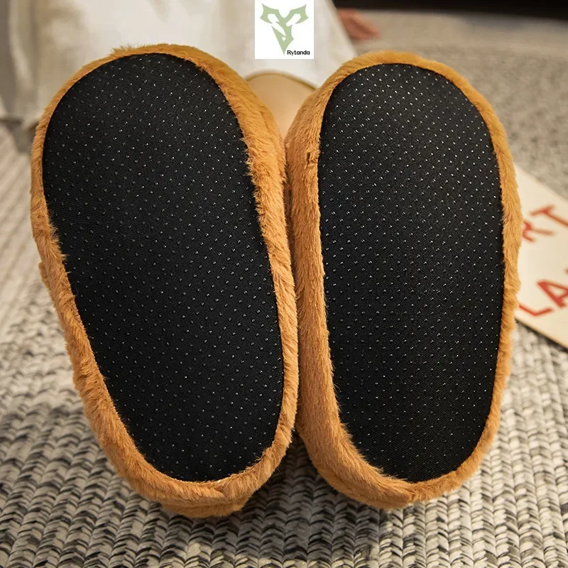 Capybara Plush Slippers Cartoon Lovely Capibara Popping Circle Soft Stuffed Animals Plushy Shoes Winter Indoor Warm Slipper 5