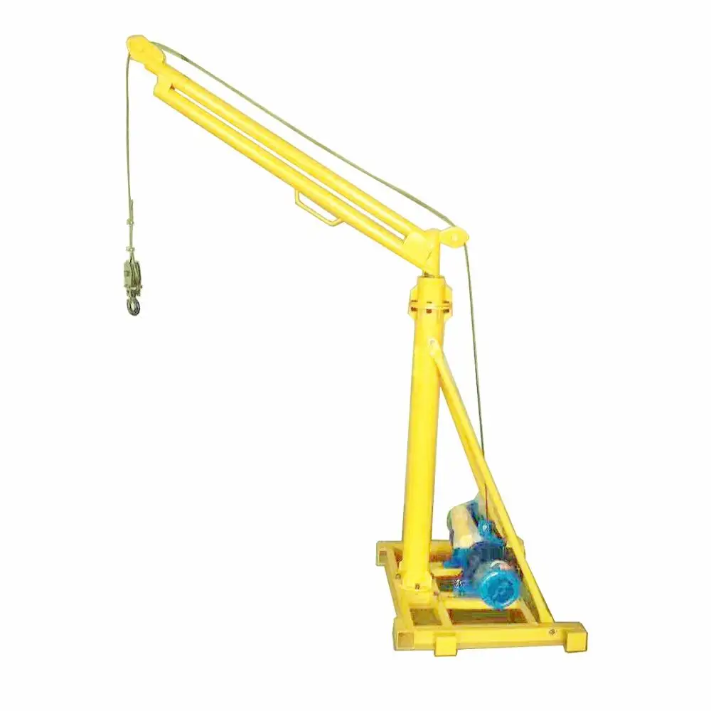 1 Ton Construction Roof Lifting Machine Mobile Boom Lifting Small Jib