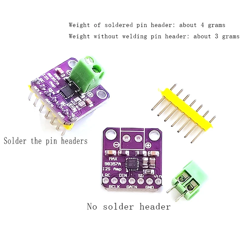 Max98357 Modulo Amplificatore Audio I2S Supporto Amplificatore Classe D Non Filtrato Esp32 Raspberry Pi