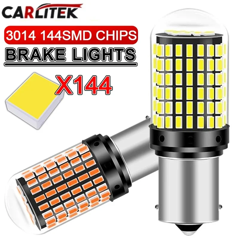 CARLITEK LED Signal Bulbs P21W 1156 PY21W 1157, High Power 24V 6060 SMD Canbus 2PCS P21 5W 7443 T25 3157 Front Tail Turn