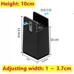 Set of 4 Heavy-Duty Adjustable Furniture Risers with Screw Clamps (Black 10cm-4pcs)