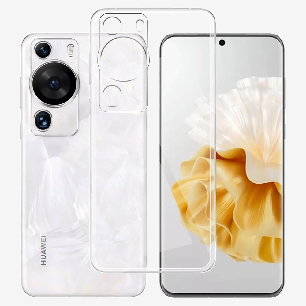 Ultra Thin Clear Silicone Case - Soft TPU Protective Cover for Huawei P60 Pro (6.67)