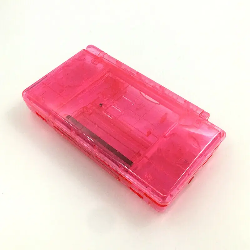 New NDSL Clear Pink Full Housing Shell Case Cover Kits for Nintendo DS Lite NDSL Shell