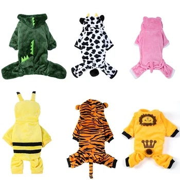 Soft Warm Fleece Dog Jumpsuit – Cozy Pet Clothing for Small Dogs & Cats 1