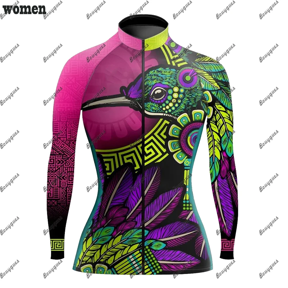 Women's Cycling Jersey MTB Jersey Bicycle Team Cycling Shirt  Long Sleeve Bike Wear Summer Winter Premium Cycle Clothes 5