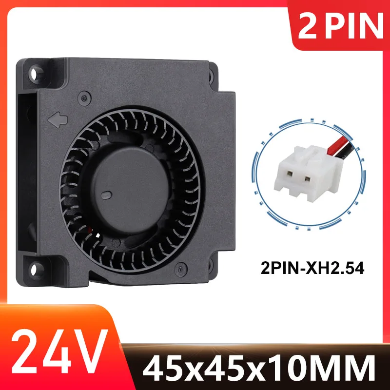 2 pcs Gdstime DC 24V 2pin 45mm x 10mm Cooling Blower Fan 4510 45*10MM Micro 3D Printer Cooler Fan Centrifugal Heatsink Turbo Fan