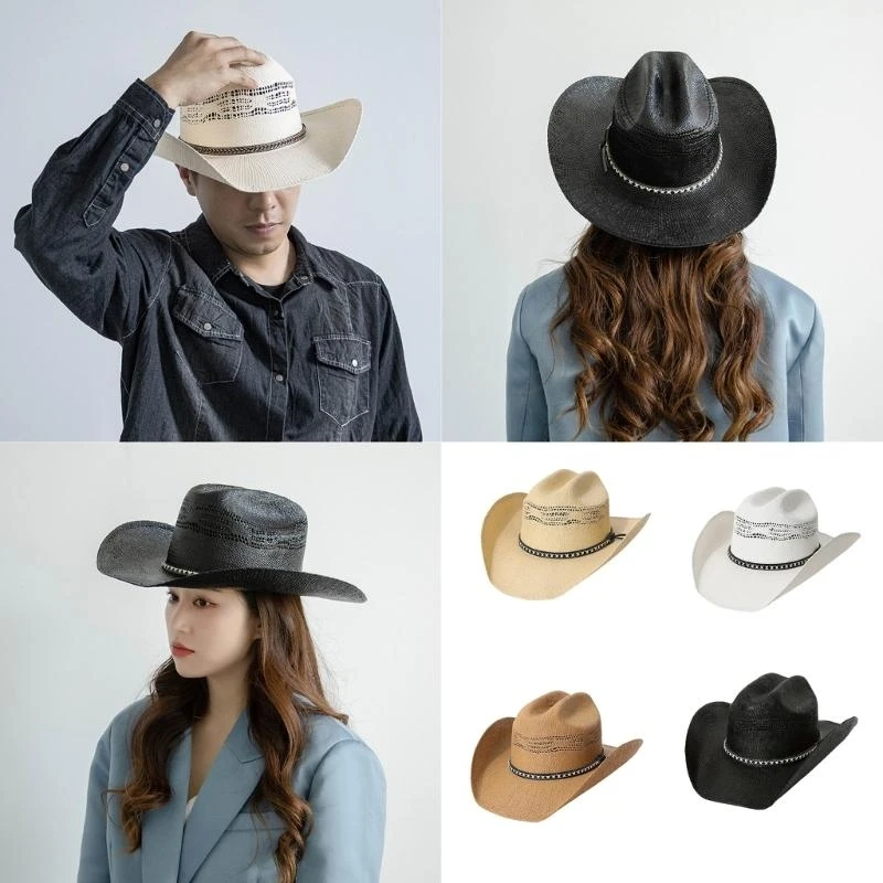 Breathable Unisex Denims Hat Western Styles Hat Sun Blocking Daily Wear for Both Men and Women's Casual Outfits