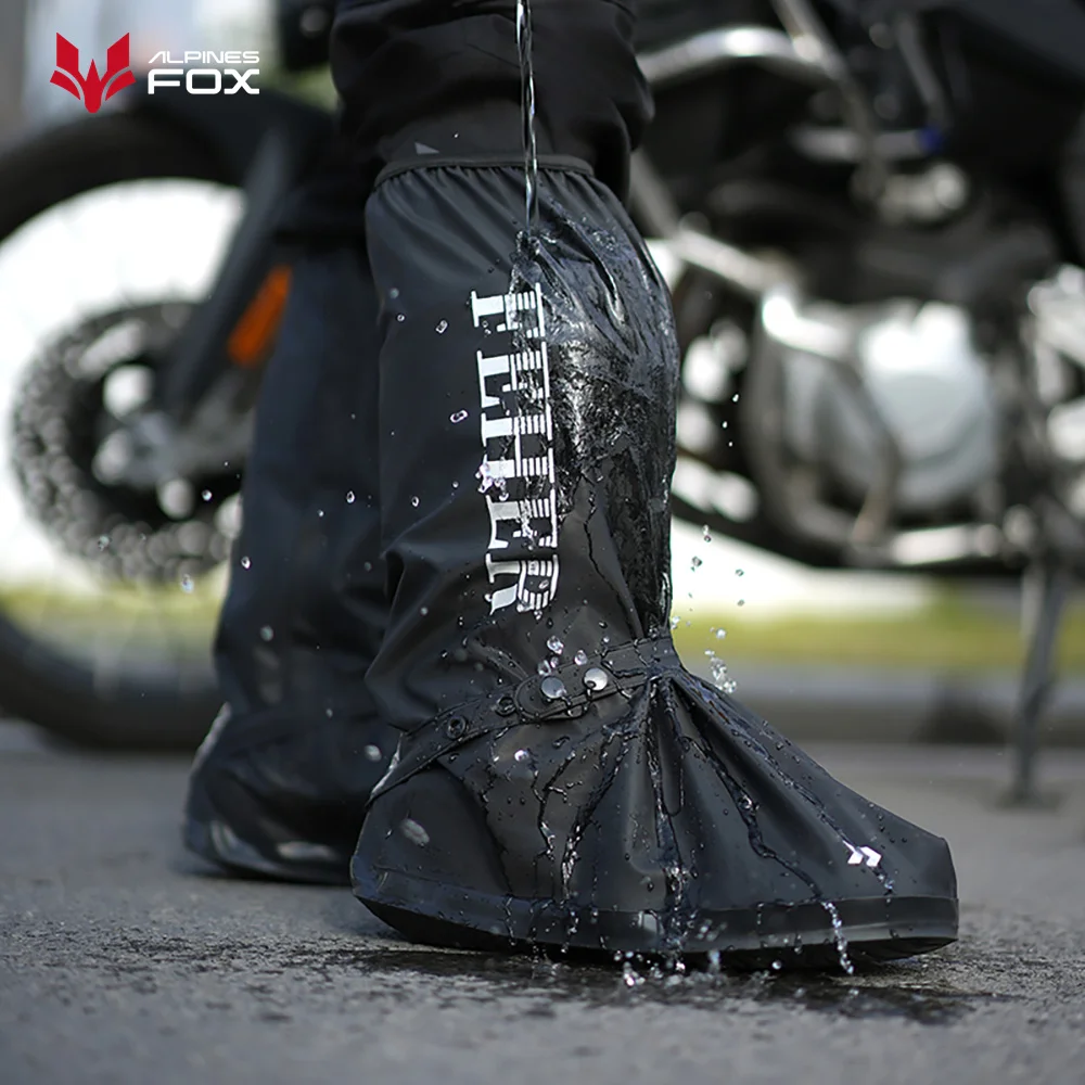 Motorcycle Shoe Cover High Tube Motorbike Rain Waterproof Reusable Cycling Bike Boot Reflective Rainproof
