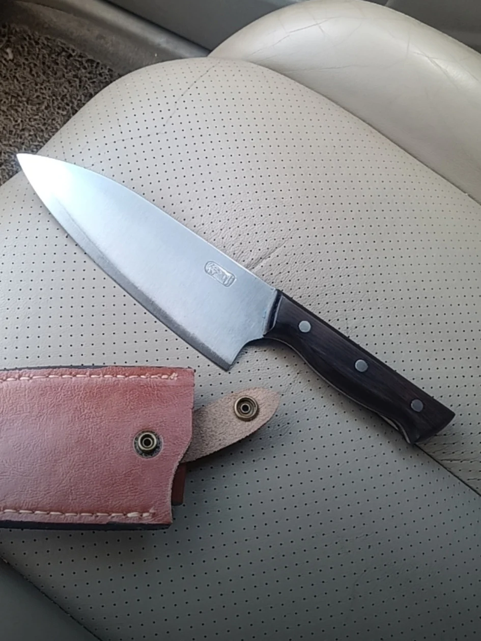 6.7 Inch Chopper Knife 3-layers BG42 Aviation Special Steel Blade Chef Slicing Cleaver Kitchen Handmade Knife Meat Poultry Tools