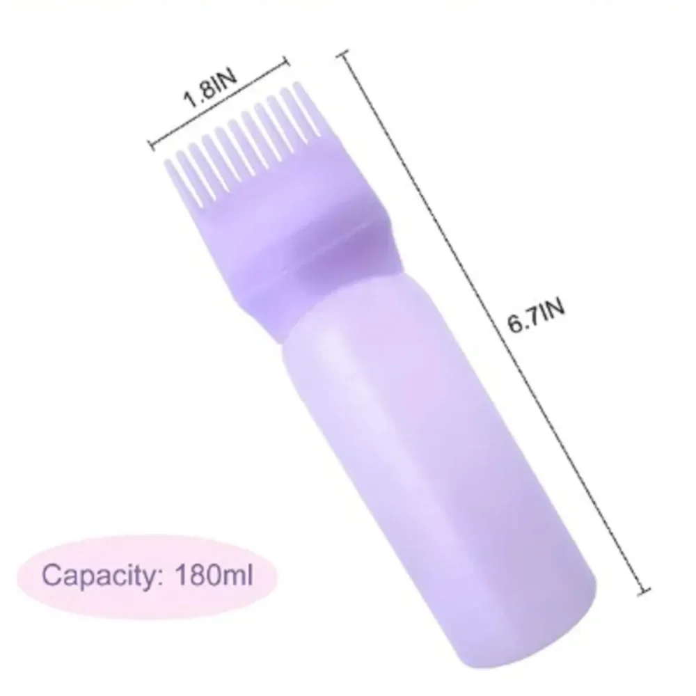 120ML Refillable Bottle Hair Dye Shampoo Applicator Comb Dispensing Salon Oil Hair Coloring Styling Tool