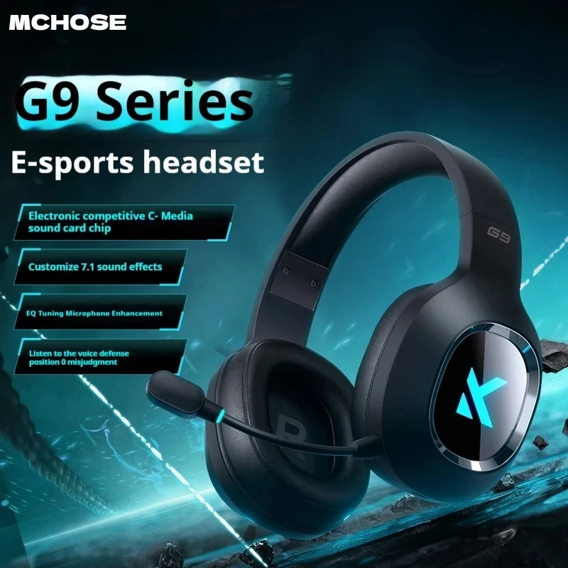 Original MCHOSE G9 Pro Gaming Headphones Customized Tri-mode