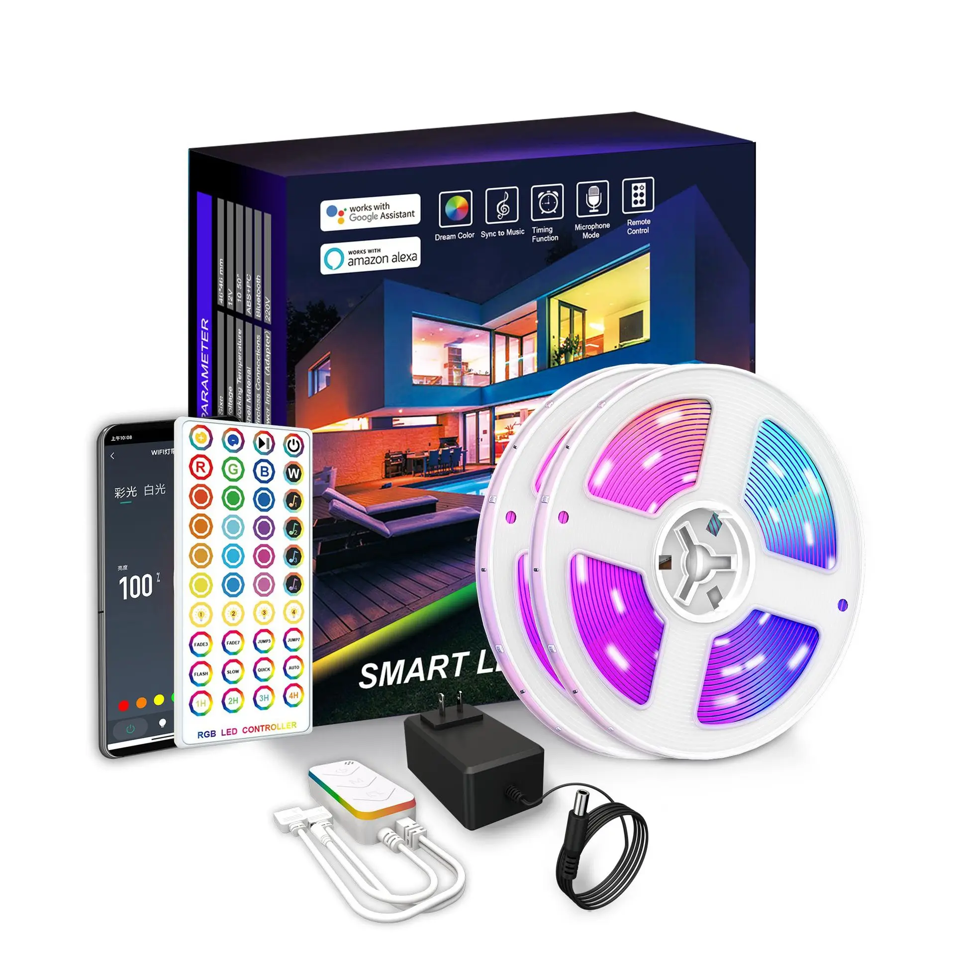 

RGB Светодиодная лента 5 м 10 м 15 м SMD 5050 12 В постоянного тока