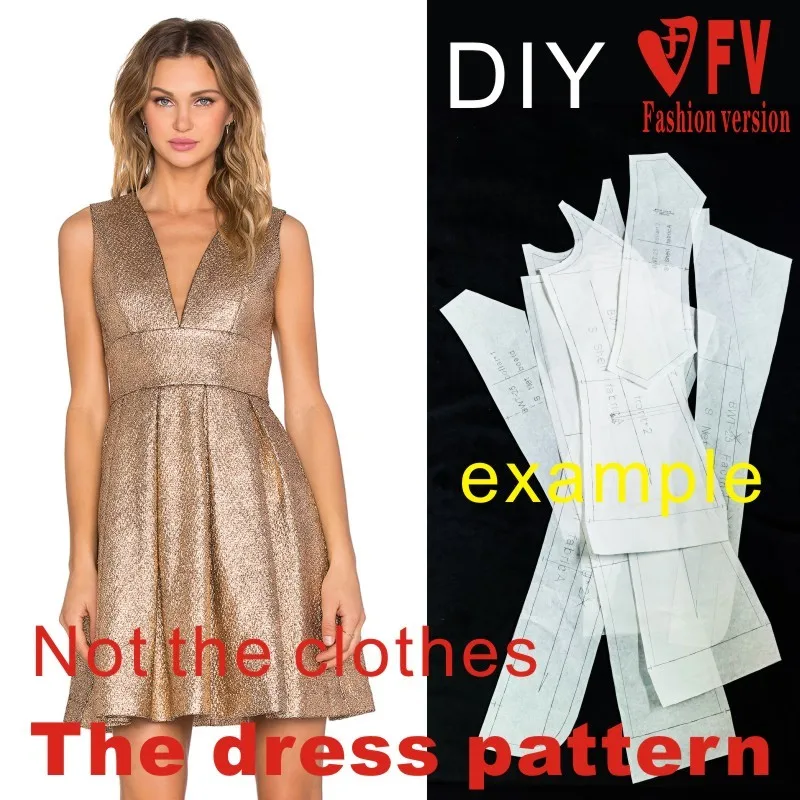 Clothing DIY The dress Dresses Sewing Pattern cutting drawing Dress Sewing Template BLQ-257