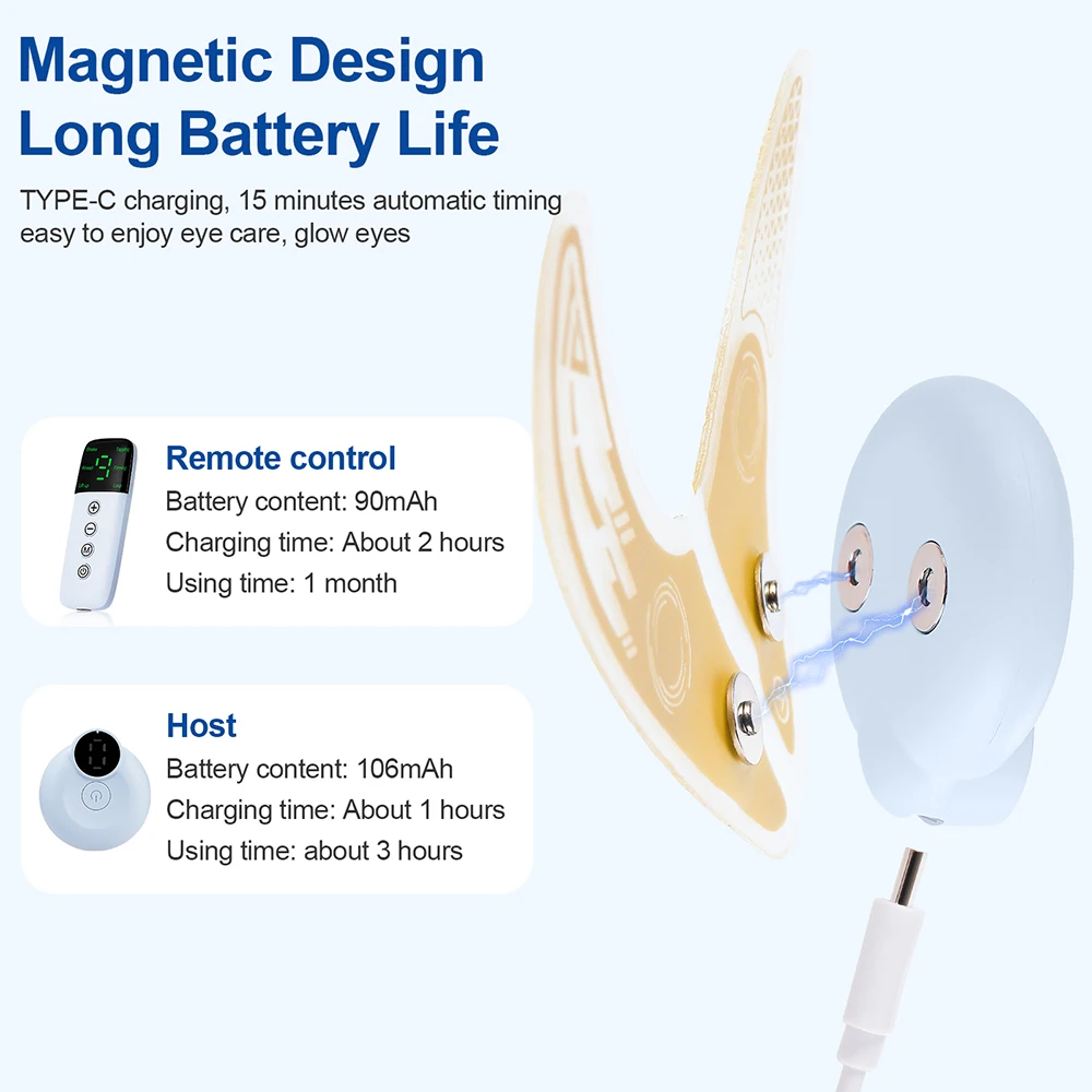 EMS Eye Mask Patch Microcurrent Eye Lifting Massager Relieves Eye Fatigue Anti-Eye Wrinkle Reduce Eye Bags Dark Circles Eye Care