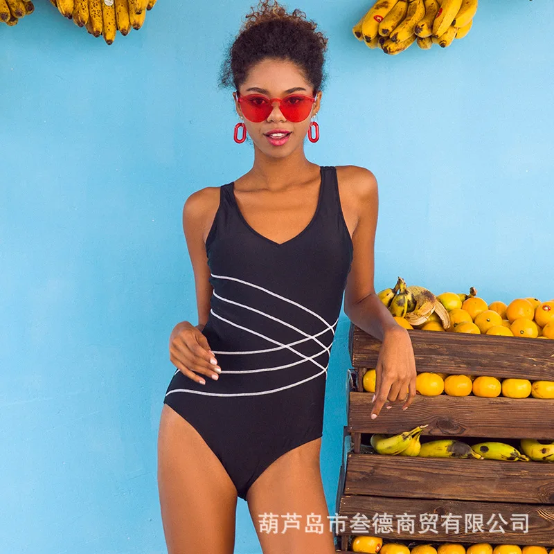 2022 New One-Piece Swimsuit Sports Professional Women's Swimwear Cross-Border Amazon AliExpress Factory Wholesale |