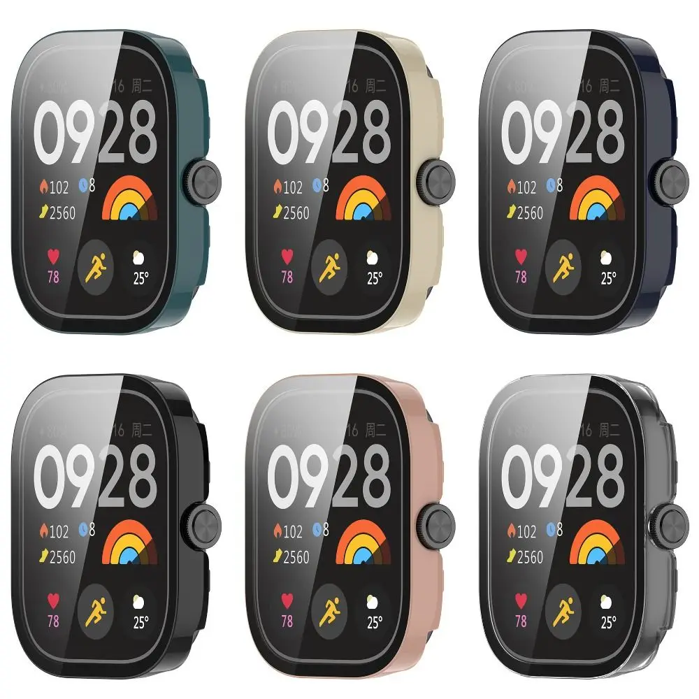 

Protective Case For Redmi Watch 4 Full Cover Screen Protector Tempered Glass Film Bumper Shell