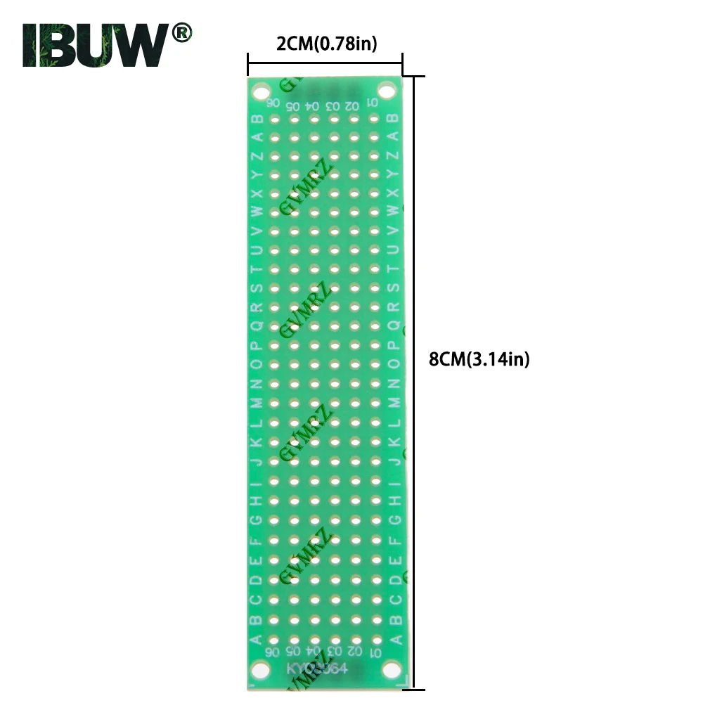 단면 녹색 PCB 프로토타입 보드 DIY 전자 프로젝트용 범용 스루홀 퍼프보드