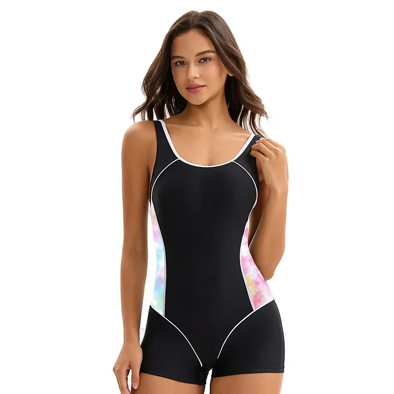 2025 Swimwear One Piece Swimsuit Women Boyleg Swimsuits for Women One Piece Tummy Control Bathing Suit Sporty Boyshorts Swimwear