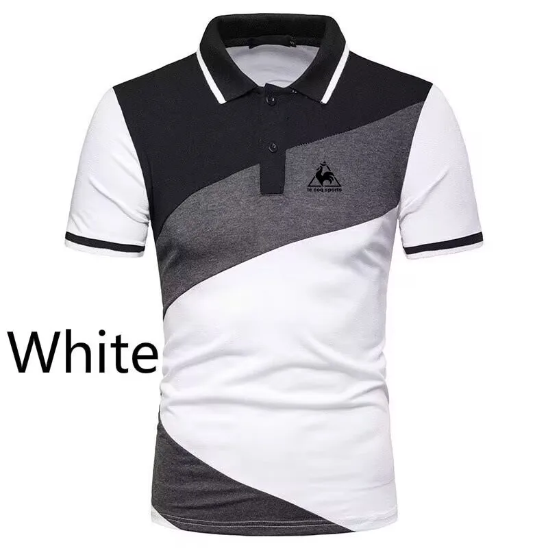 

Men's new summer C and K letter printed Polo top, casual and breathable short sleeves, with a contrasting collar design