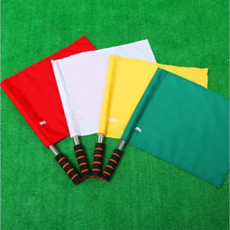 1PC Soccer Referee Flag Professional Fair Play Sports Match Football Linesman Waterproof Flags Sports Game Referee Equipment
