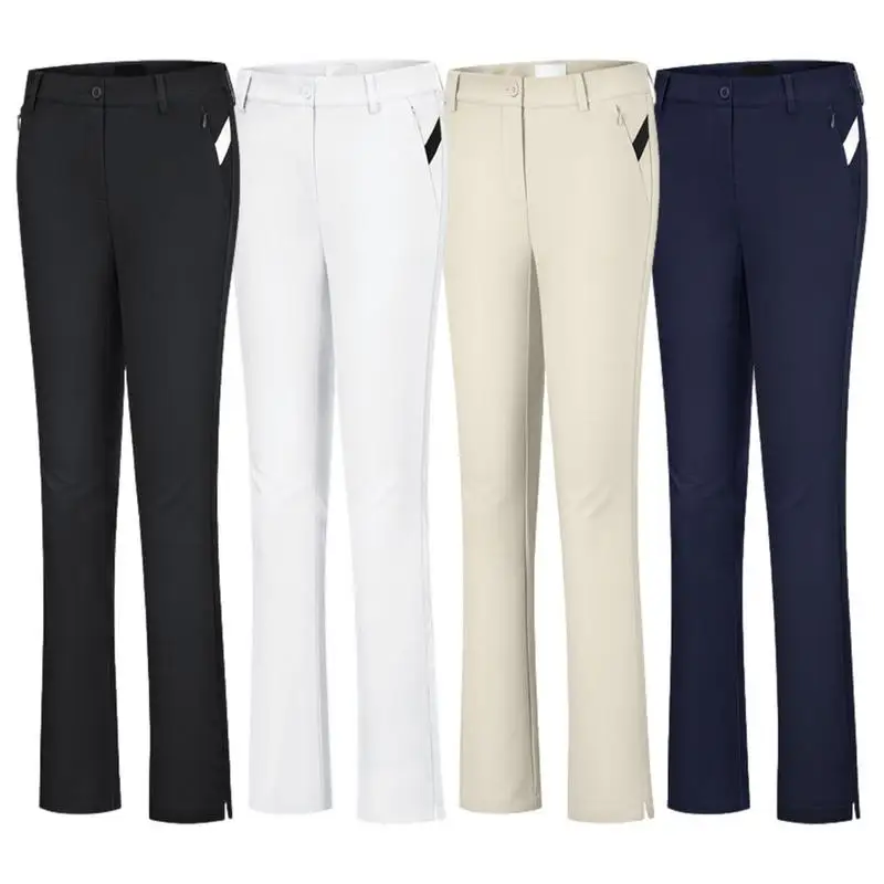 

Golf Pants Women Zipper Pockets Pull On Pants Womens Golf Pants Lightweight Stretchy Work Hiking Pants Flared Golf Apparel