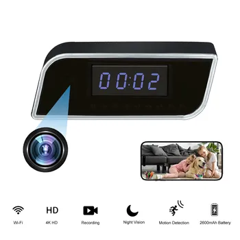 4K Smart Clock Camera with WiFi, Motion Detection, Night Vision, Remote Viewing, SD Card Storage – Home Security & Baby Monitor 1