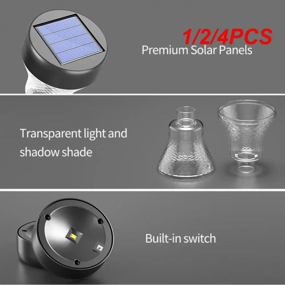 

1/2/4PCS Solar Lights Outdoors Christmas Decorations Garden Lawn Lamps RGB Multi-Color Doorway Lighting Shine Landscape