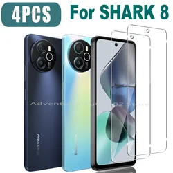 BlackView Shark 8 Ultra Clear Tempered Glass Screen Protector - High - Aluminum HD Crystal, Transparent, Anti - Scratch 9H Hardness for Blackview Shark 8 (4 pcs)