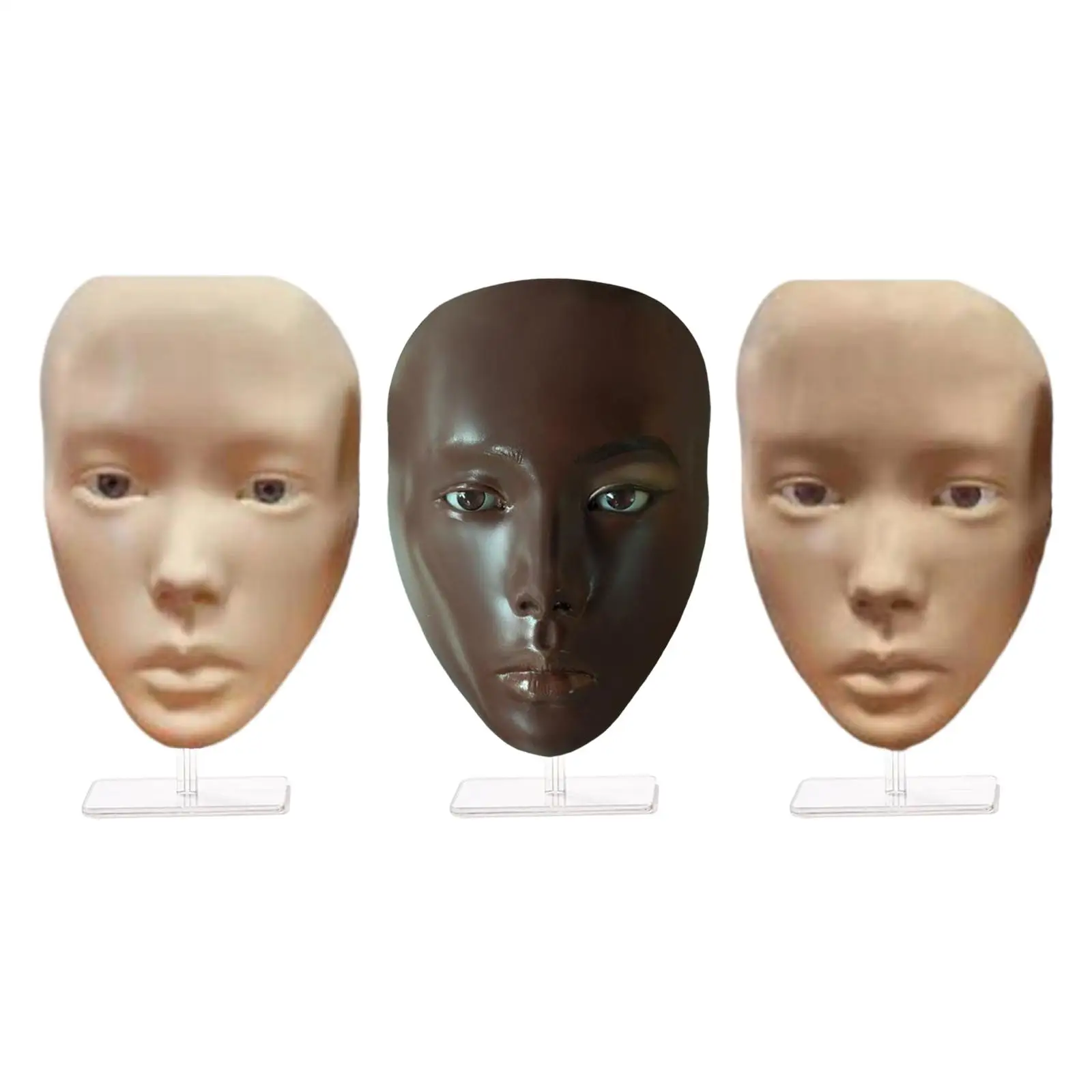 

Mannequin Head Girl Eyes Face Practice Tools Make up Easy to Clean Beginner